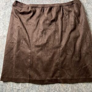 Vintage A Pea in the Pod Maternity Brown Short Skirt Pencil Large #0278